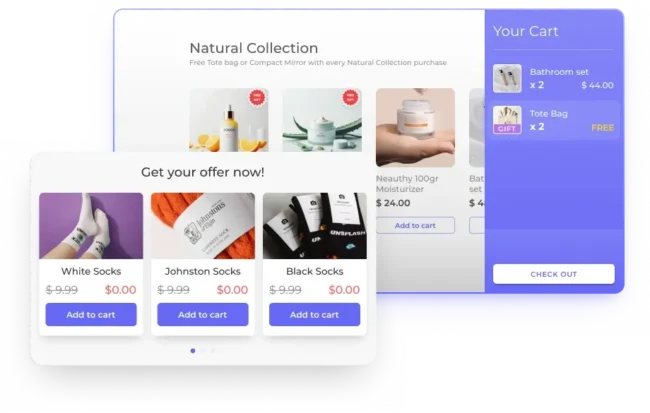 create offer with BOGOS free gift app and bogo app