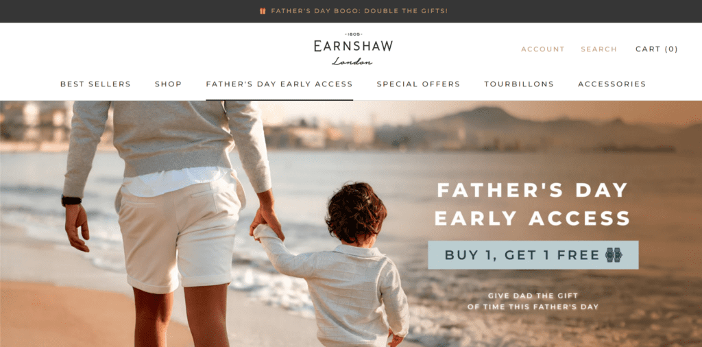 Earnshaw's BOGO for Father's Day promotions