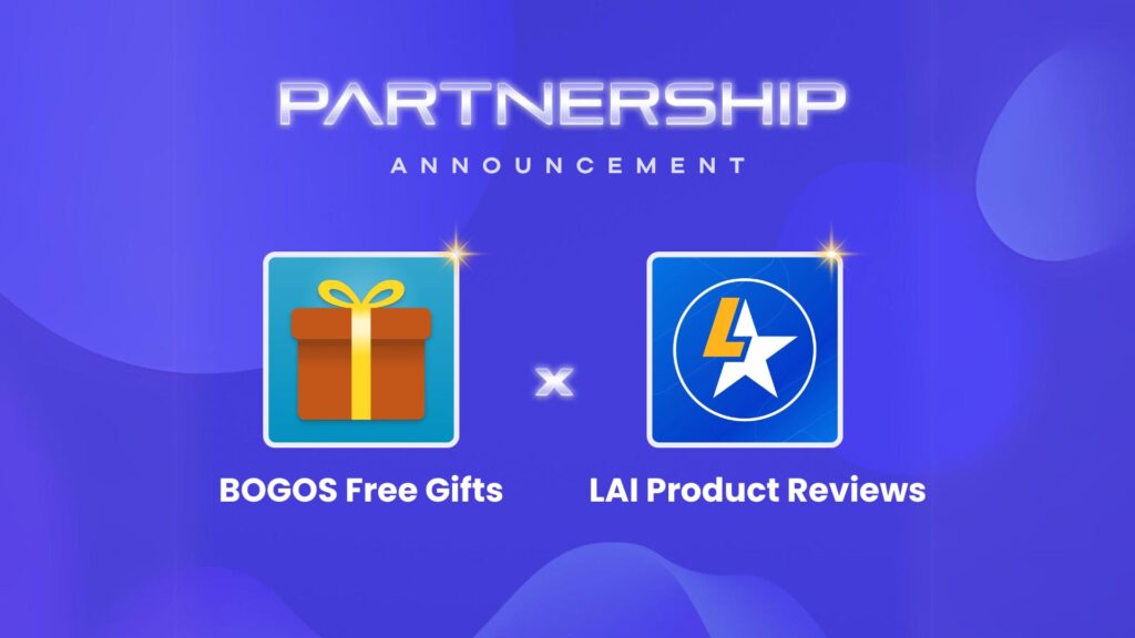 Parrtnership announcement between the BOGOS free ap and LAI Product Reviews