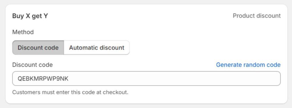 Choosing between discount code or automatic discount