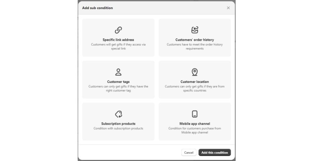 add sub condition to target different segments