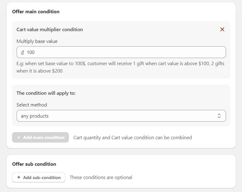 set up main condition
