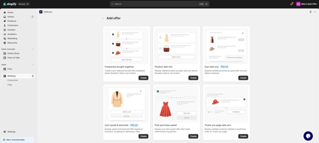 Create an upselling add-ons section on Shopify with Selleasy.