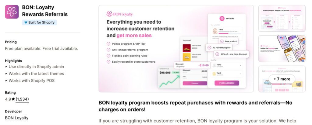 Bon Loyalty Rewards Referrals Membership Discount app
