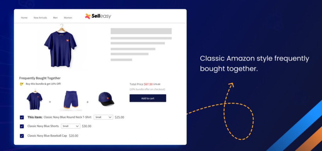 Selleasy is a good choice to upsell with the add-ons section on Shopify