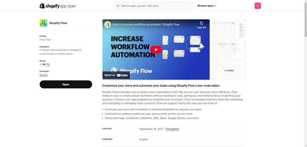 Shopify flow app