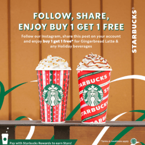 Starbucks Buy 1 Get 1 Free