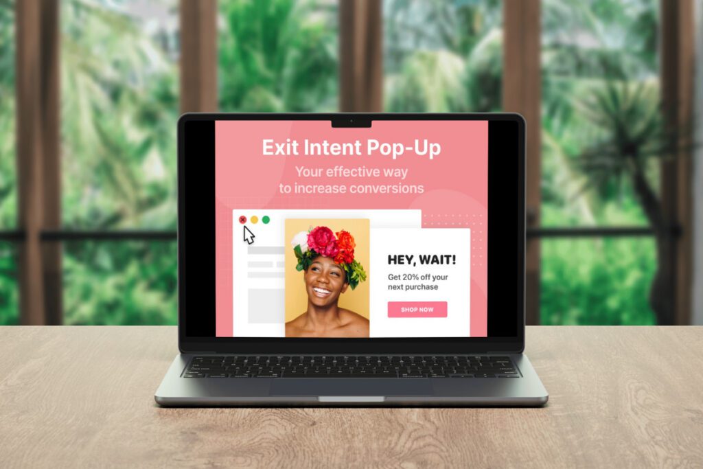 Exit intent popup