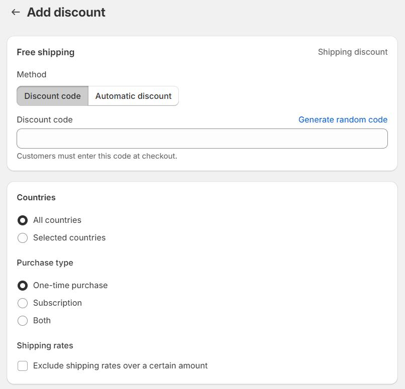 Configure discount