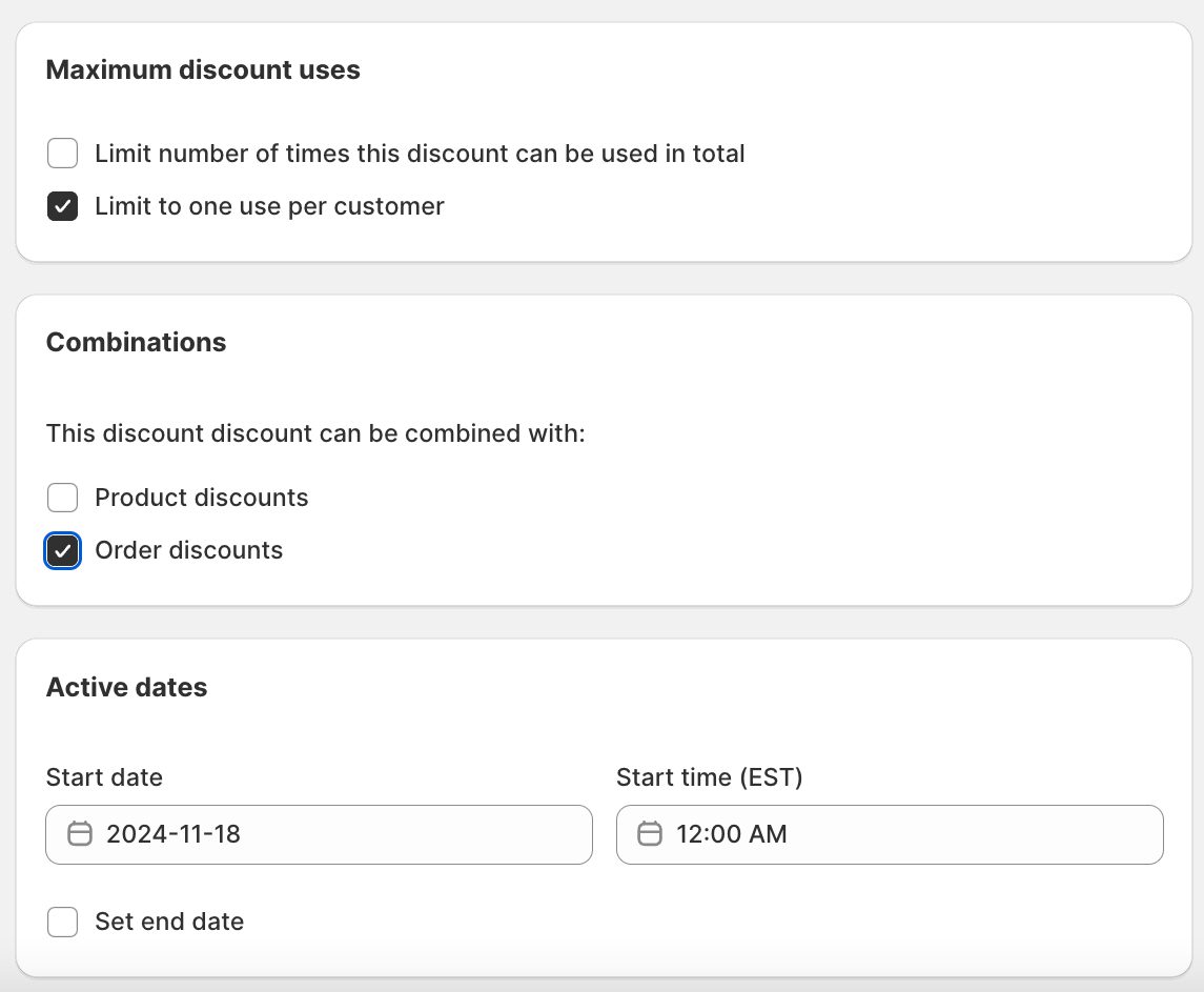 Set Usage Limits and Active Dates