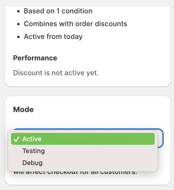 Test and Activate
