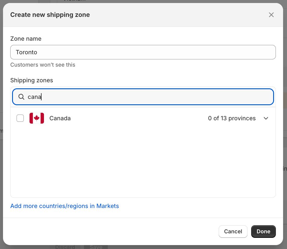 Add regions