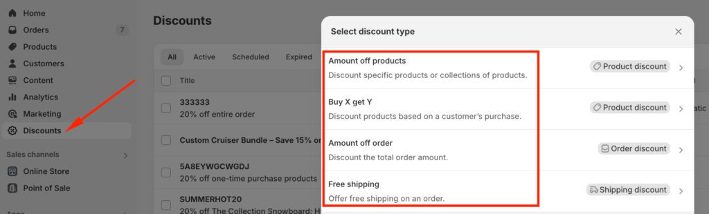 Shopify Native Discount