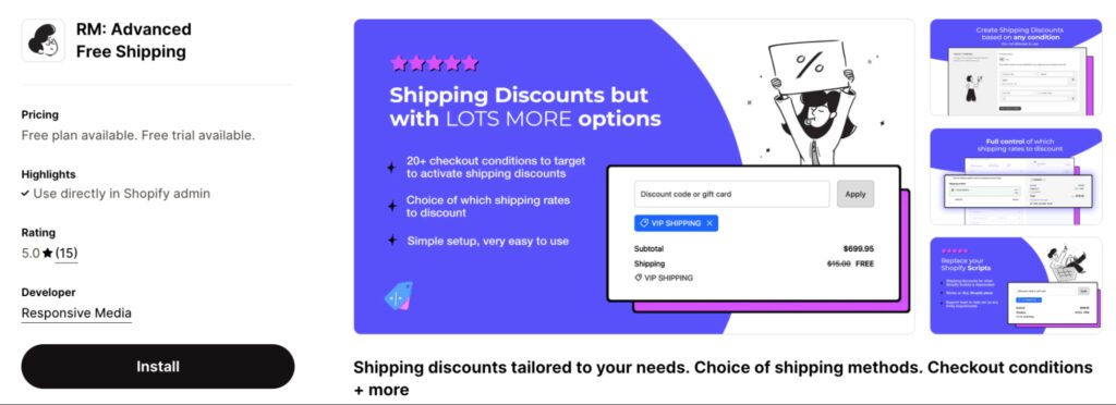 RM: Advanced Free Shipping