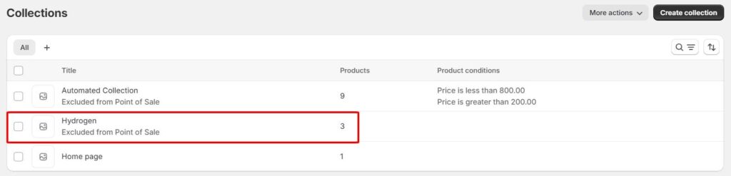 Choose a collection to exclude from the discount