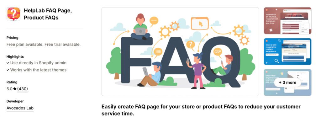 HelpLab FAQ Page, Product FAQs