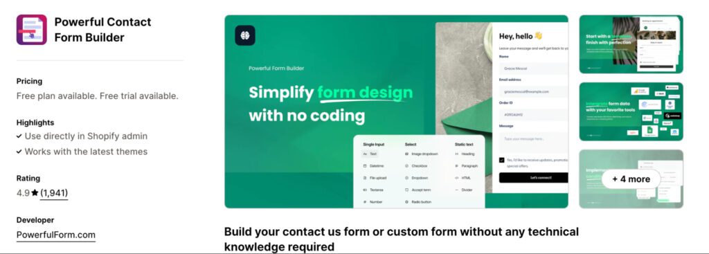 Powerful Contact Form Builder