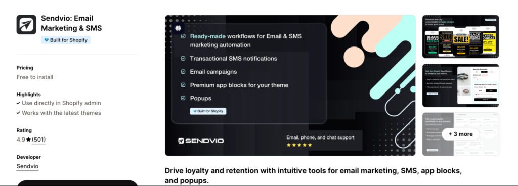 Sendvio: Email Marketing & SMS