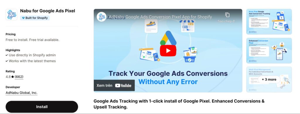 Nabu for Google Ads Pixel