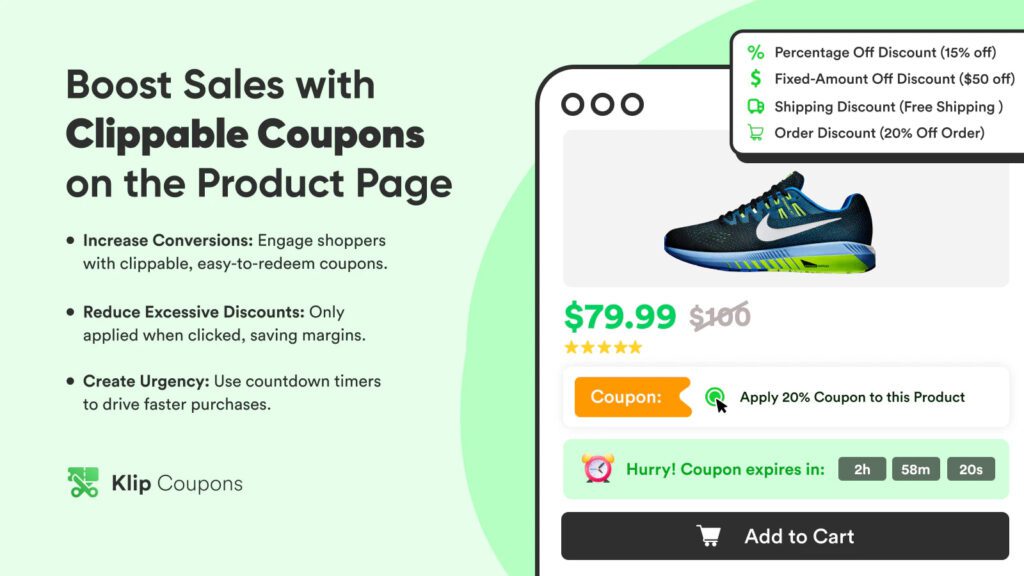 Klip Coupons Shopify app
