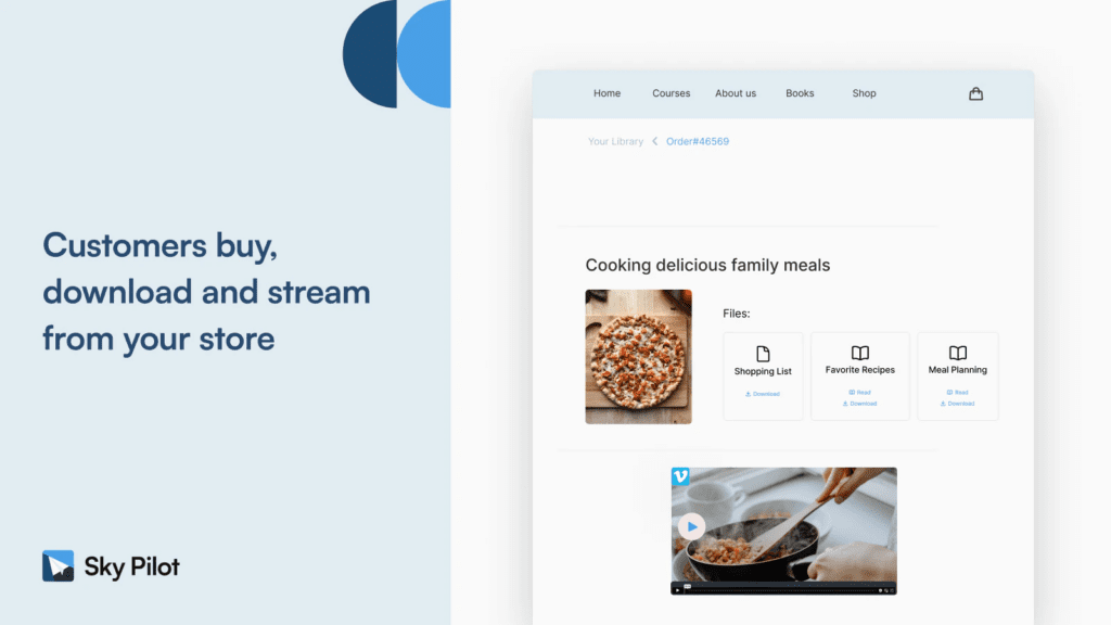 The Shopify app “Sky Pilot”
