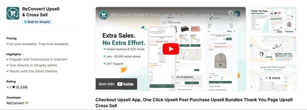 ReConvert Upsell & Cross Sell