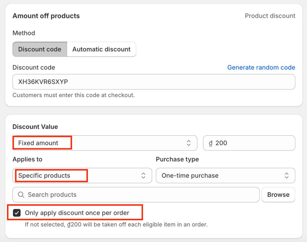 Apply discount once per order