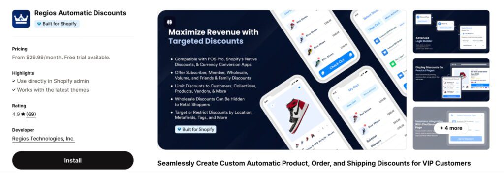 Regios Automatic Discounts app