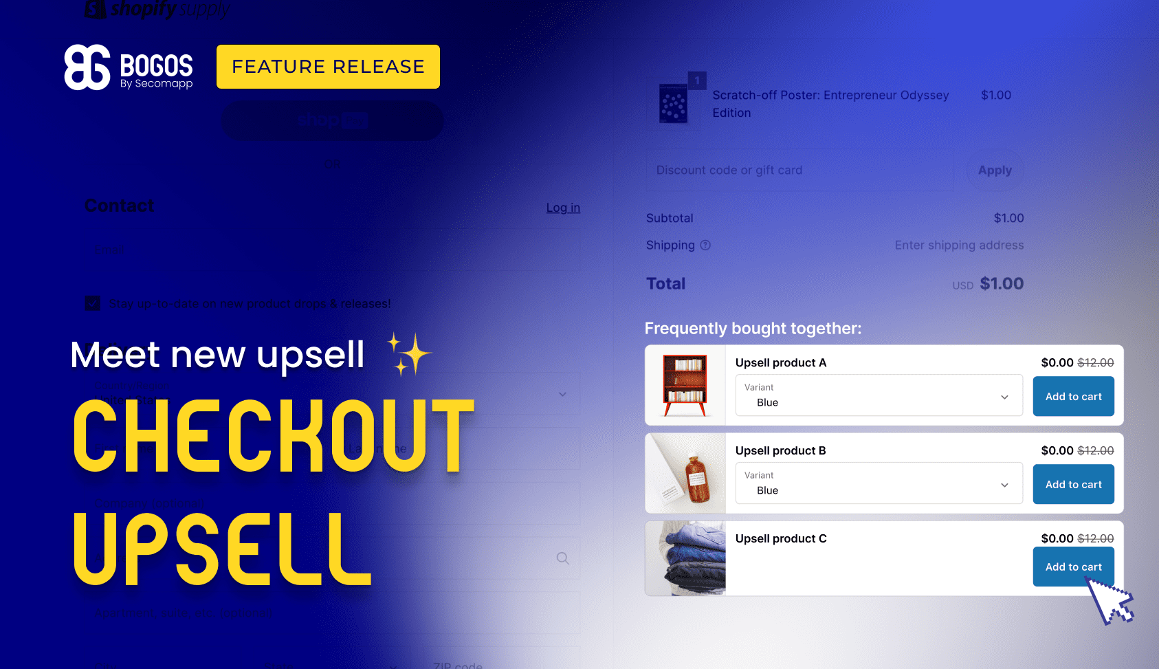 New Feature Release: Checkout Upsell by BOGOS