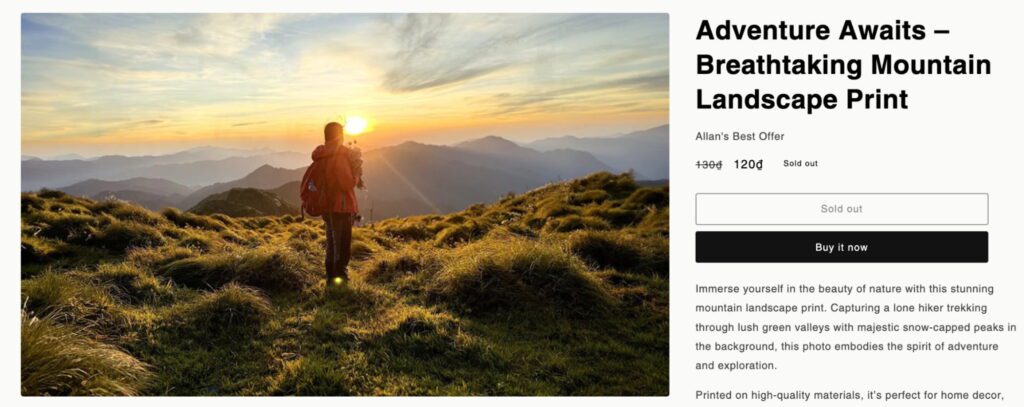 Sell photos as digital products
